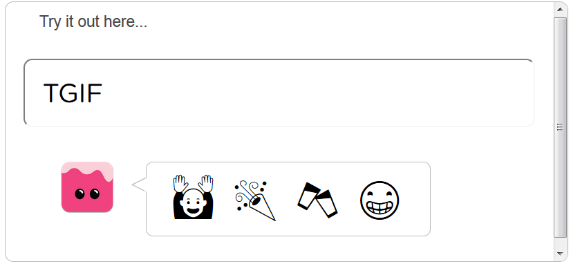 TGIF emoji