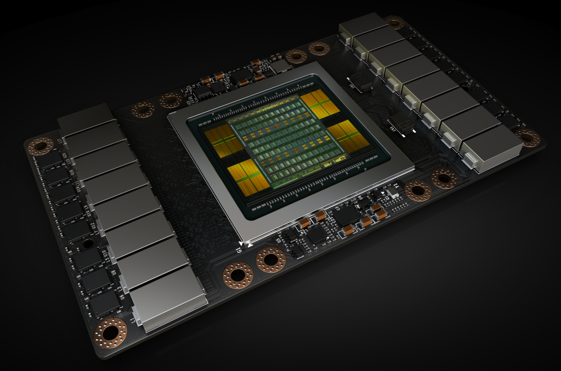 Figure 1: The Tesla V100 Accelerator with Volta GV100 GPU. SXM2 Form Factor.