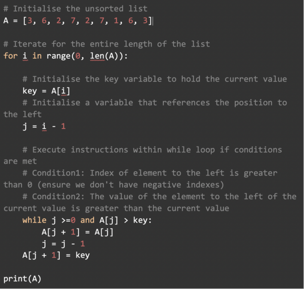 After entering 1 word in the search field, the sorting algorithm