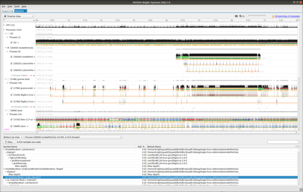 Workflow of backtrace sampling and CPU context switch tracing on Linux