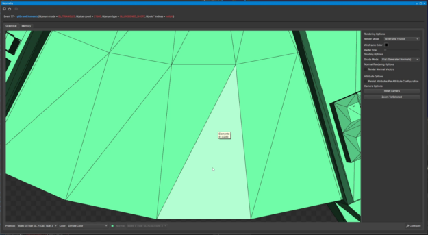 Nsight Graphics new Geometry View 