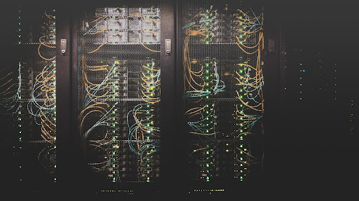 Image of data center servers.
