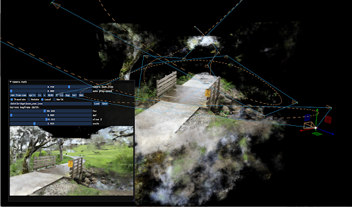 Screenshot of the static images rendering into a 3D scene.