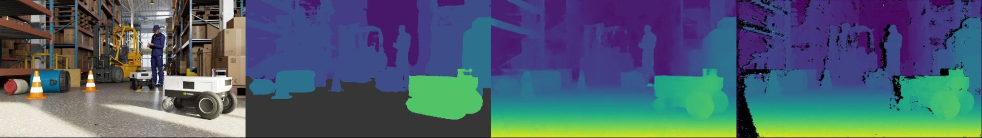 Comparing results of depth perception on real and synthetic images