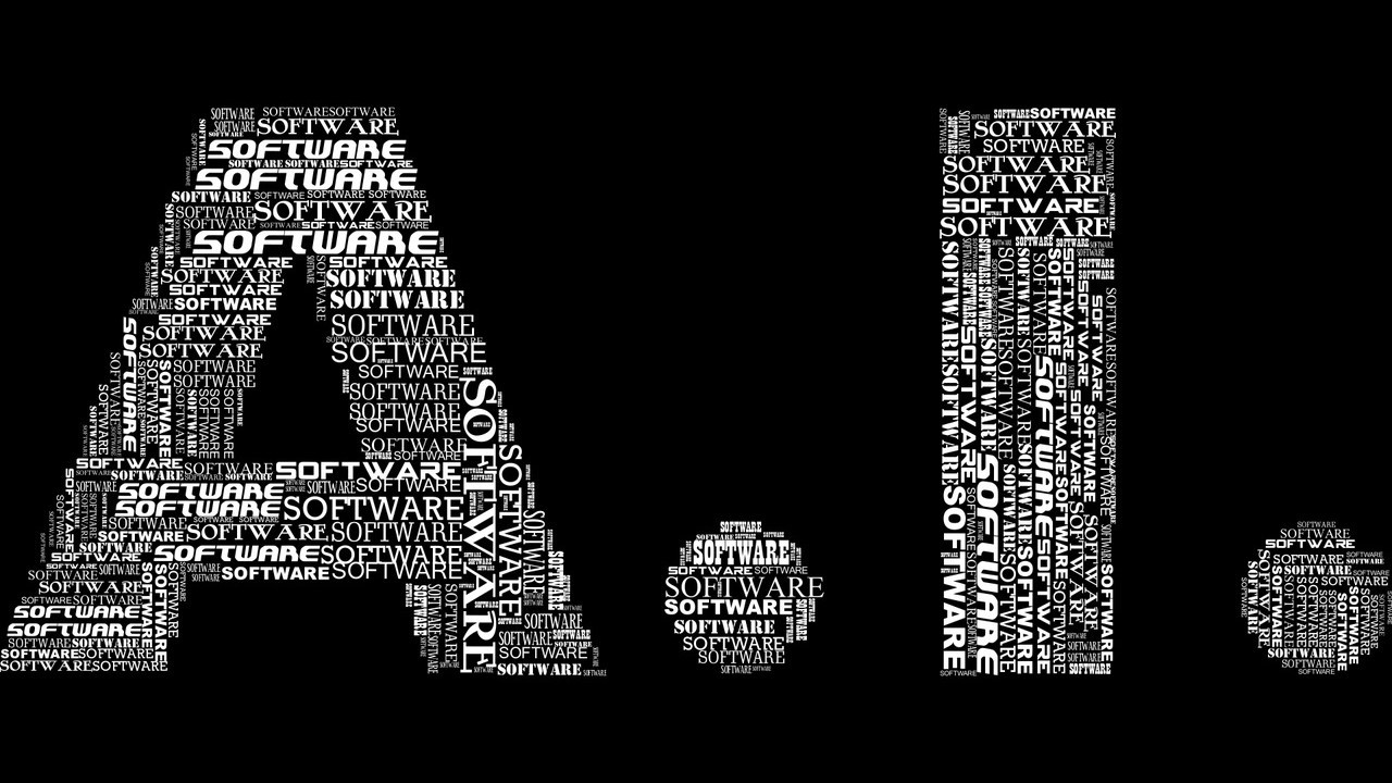 Tag cloud of AI terms in initials A.I.
