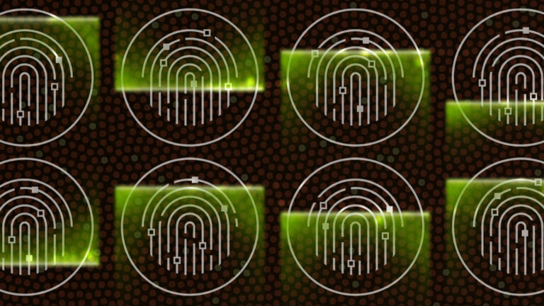 Graphic of fingerprint scanners.