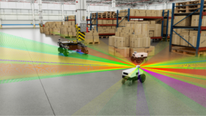 Robots in manufacturing facility