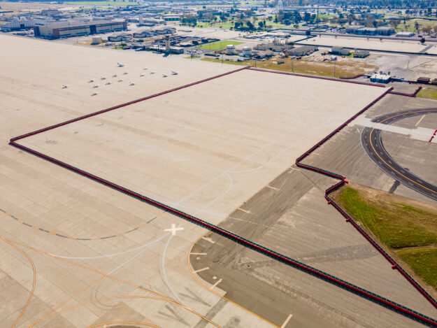 Zoomed-out aerial image of the test site.