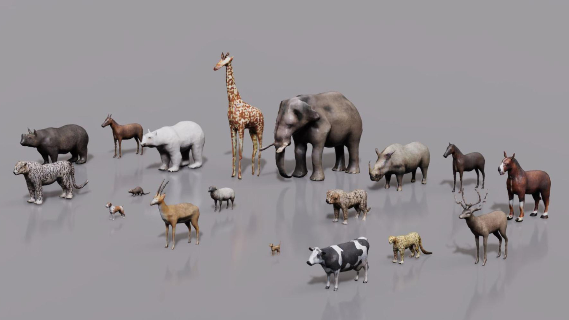 A medley of animals created using generative AI.
