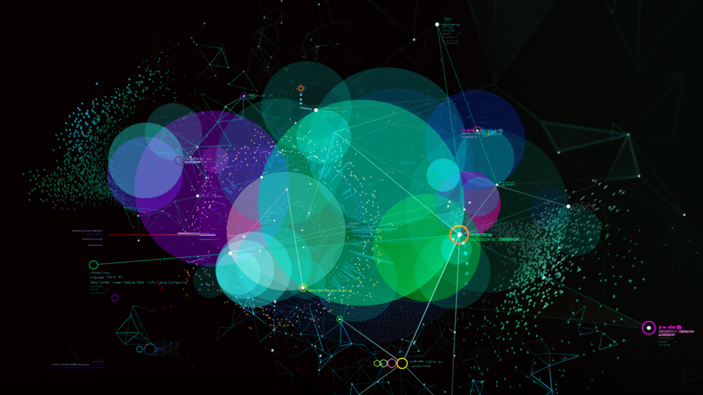Decorative image of overlapping spheres.