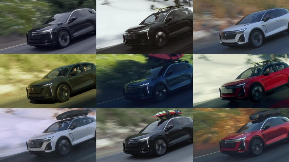 Collage of 12 different car and background images.