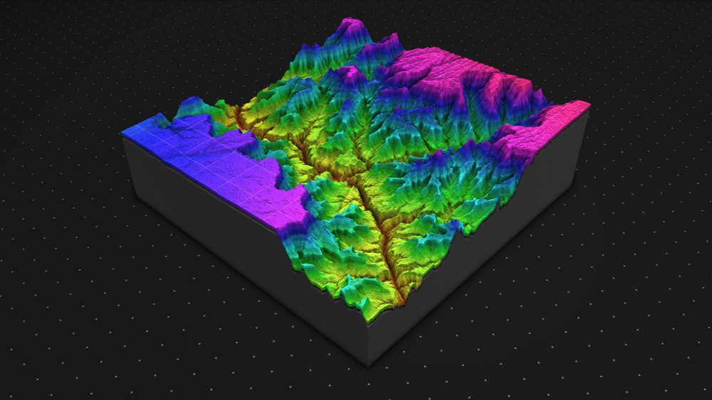 Decorative image of seismic imaging.