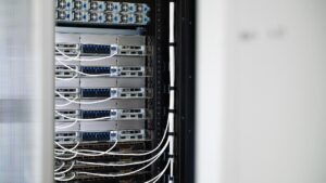 Typical data center interconnection schema for Clos fabric.